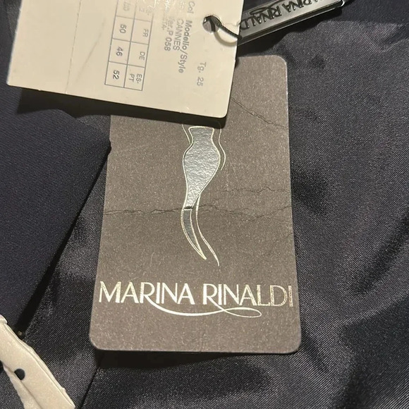 Marina Rinaldi Marin Cannes Blazer Jacket Navy/White Size 16 New - Picture 10 of 16